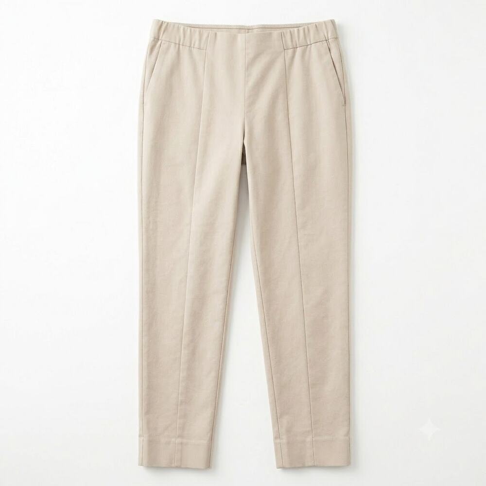J Jill Essential Slim Ankle Pants Beige Pull On Mid Rise Womens 8P 8 Petite
